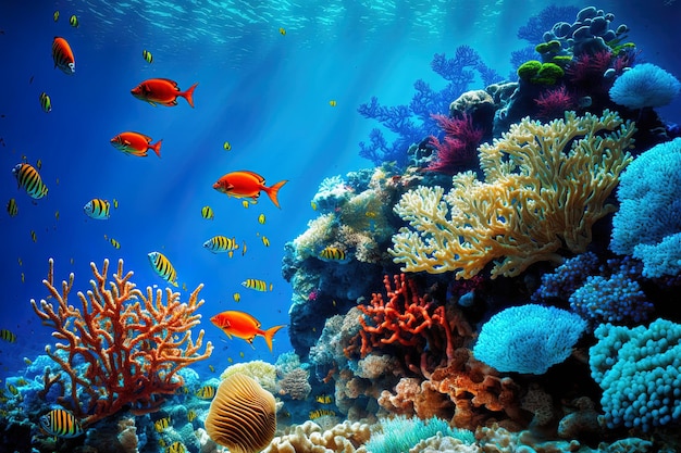 Los arrecifes de coral de los mares rojos