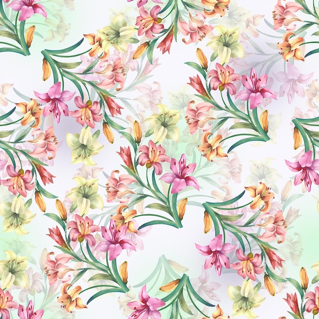 Arreglo floral en acuarela
