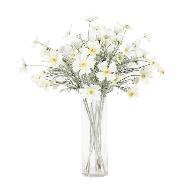Arreglo de flores artificiales del Cosmos Blanco