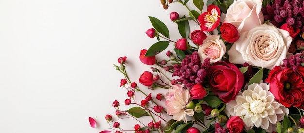 Foto arreglo de flores con espacio para un mensaje