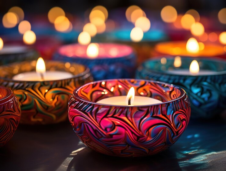 Arreglo de higge de invierno con velas