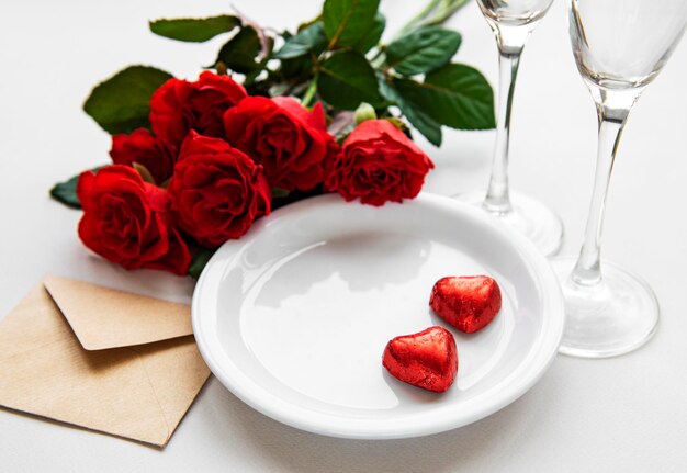 El arreglo romántico de la mesa de San Valentín