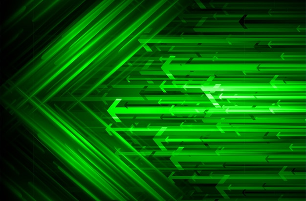 Arrow, green Light Fundo abstrato de tecnologia