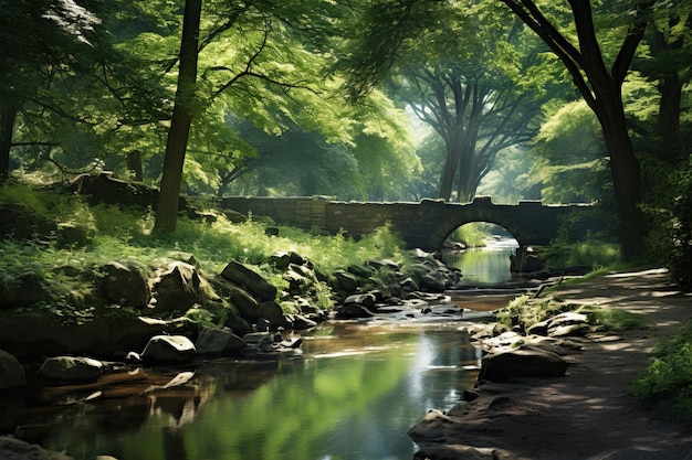 un arroyo en el bosque