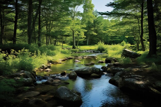 un arroyo en el bosque