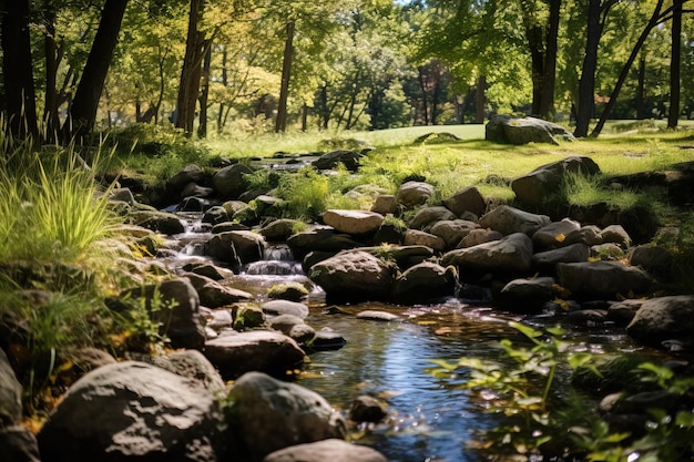 un arroyo en el bosque