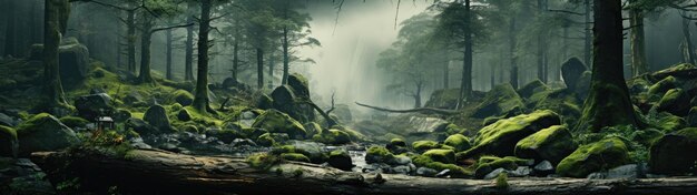 Un arroyo en un bosque