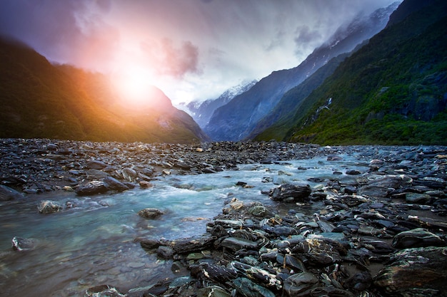 Foto arroyo de franz josef glaciar destino de viaje más popular