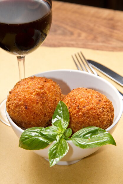 Arroz arancini