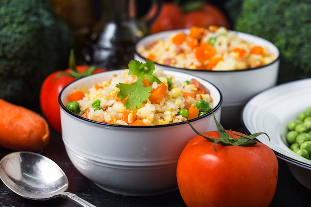 Arroz Asiático Frito Con Huevos