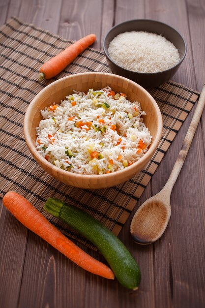 Arroz basmati com veggies