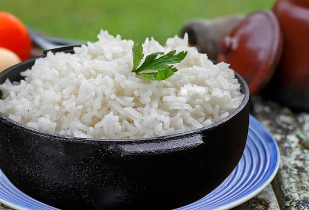 Arroz blanco cocido