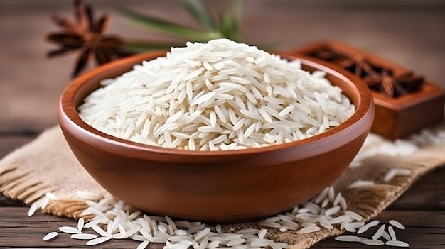 arroz blanco de grano largo