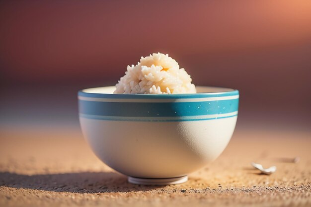 Foto arroz branco é a comida favorita dos chineses comem arroz no café da manhã, almoço e jantar quando estão com fome