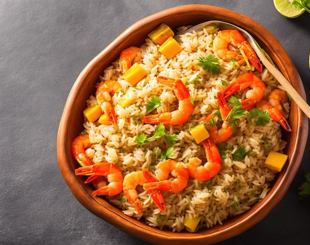 arroz con camarones