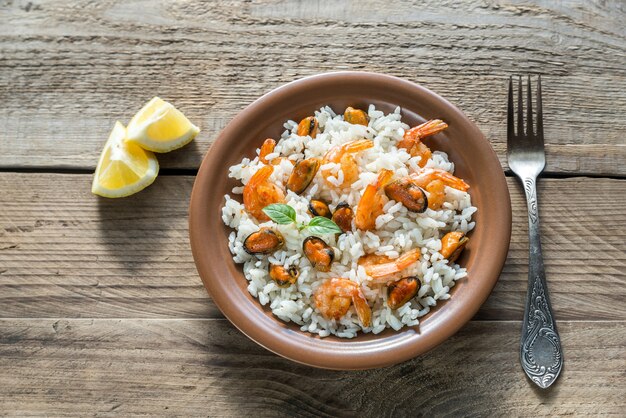 Arroz Carnaroli com frutos do mar