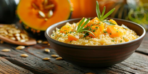 Foto arroz cozido com ervas ia generativa