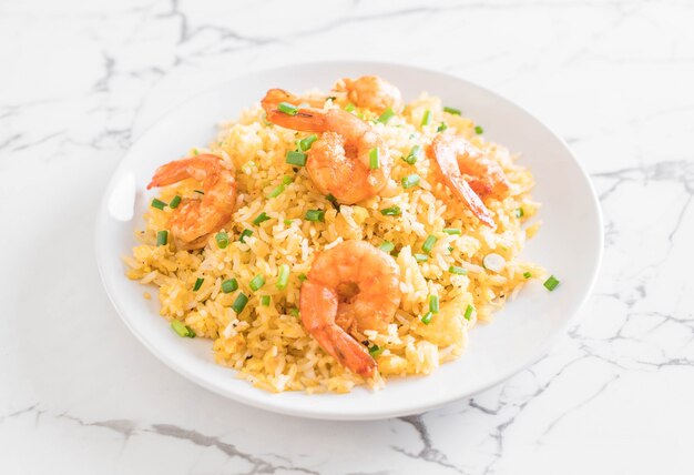 Arroz Frito Con Camarones