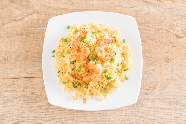 Arroz Frito Con Camarones