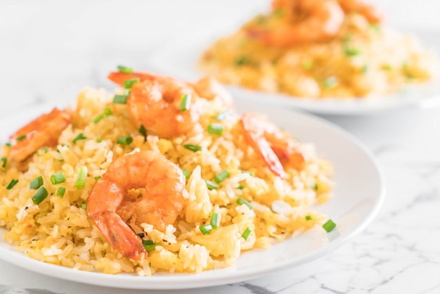 Arroz Frito Con Camarones