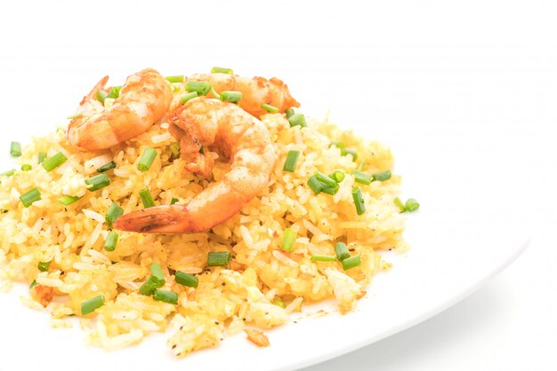 Arroz Frito Con Camarones