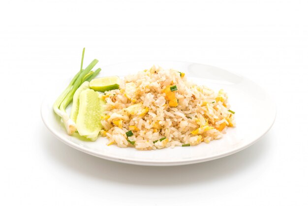 Arroz frito con cangrejo