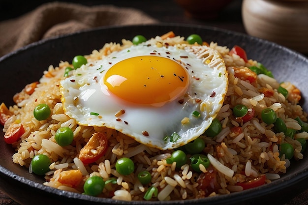 Arroz frito chinês de Yangzhou com ovo