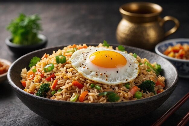 Arroz frito chino de Yangzhou con huevo