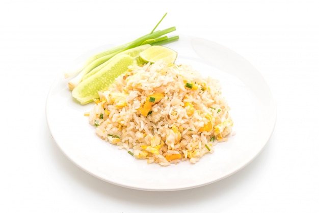 Arroz frito com caranguejo