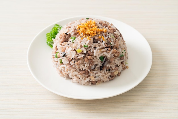 Arroz Frito Salgado de Azeitona Preta Chinesa com Carne de Porco Picada