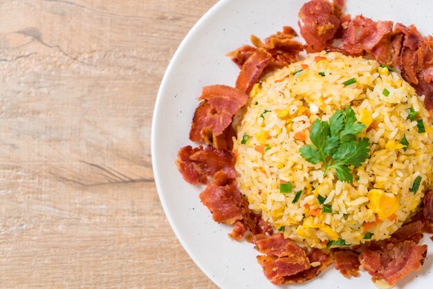 Arroz Frito Con Tocino