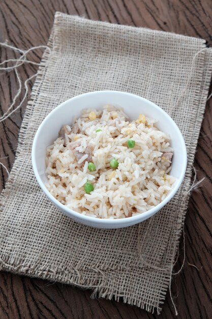 Arroz frito con verduras