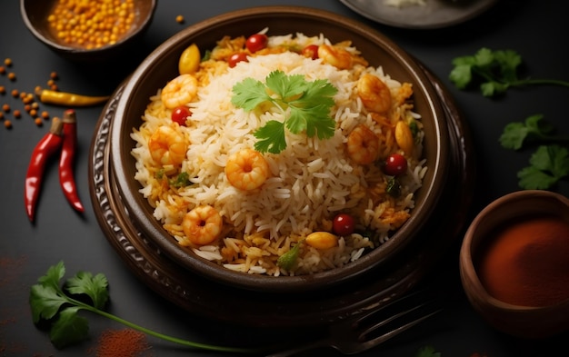 El arroz generativo de camarón Biryani Ai