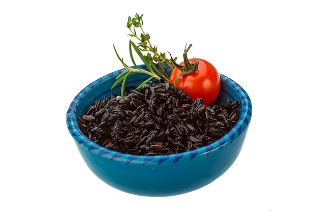 Arroz hervido negro