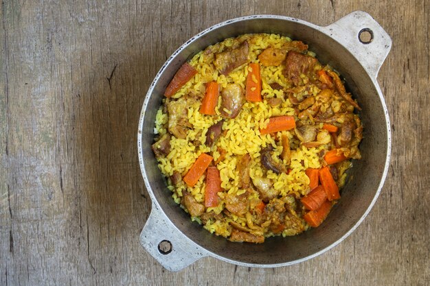 Arroz Pilaf con carne y especias