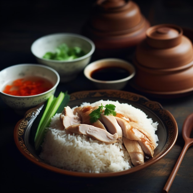 Arroz de pollo de Hainan