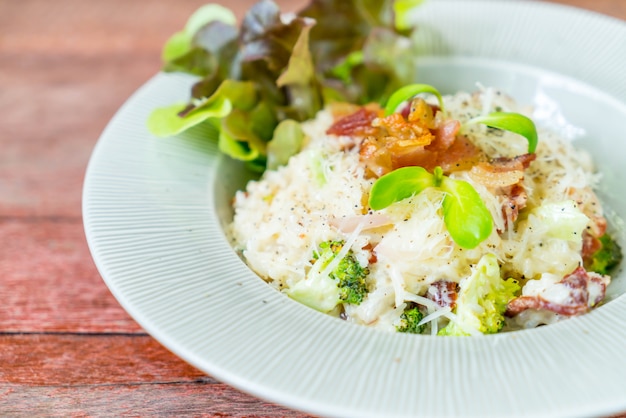 arroz risotto con tocino