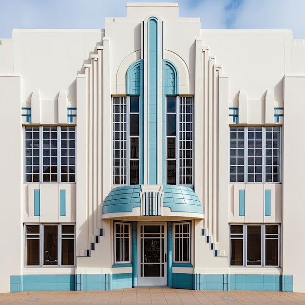 Art-Deco-Gebäudefassade