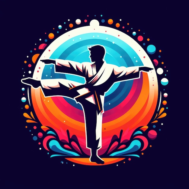 Art karate logotipo Ilustración del símbolo deportivo