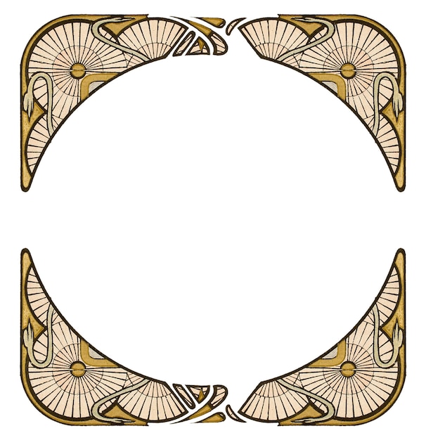 Art Nouveau-Muster png-Element remixt aus den Kunstwerken von Alphonse Maria Mucha