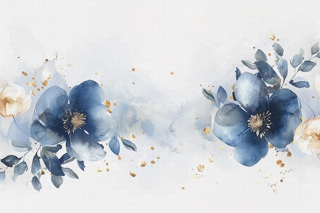 Arte abstracto acuarela pintura elegante arte de pared moderno animales flores textura caballo dorado
