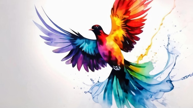 Arte abstracto del colibrí