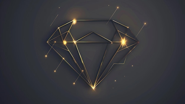 El arte abstracto del diamante dorado