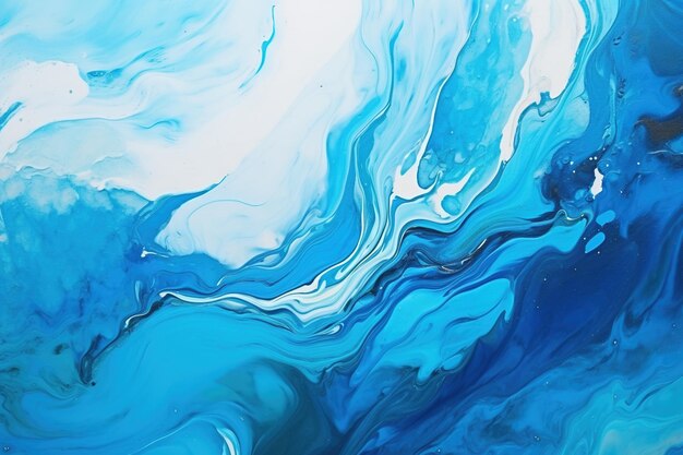 Arte abstracto con fondo de pintura azul