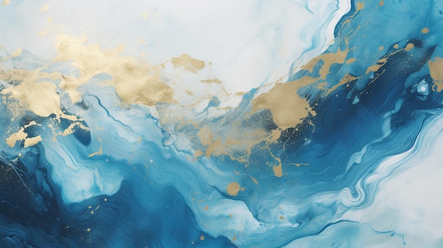 El arte abstracto de lujo natural del océano