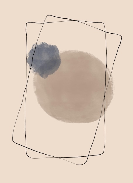 Arte abstracto moderno minimalista beige pintado a mano