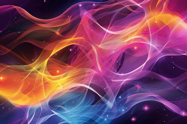 El arte abstracto de la nebulosa colorida