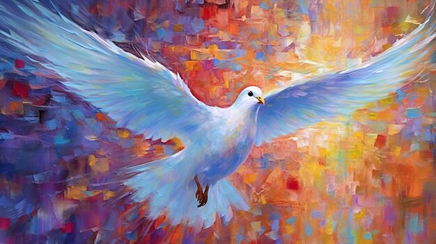 arte abstracto paloma concepto del Espíritu Santo domingo de Pentecostés