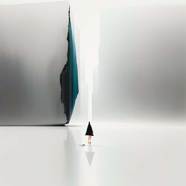 Foto arte abstracto pensamiento creativo pintura simple tinta acuarela fondo de papel tapiz simple en blanco