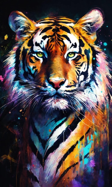 Arte abstracto del tigre